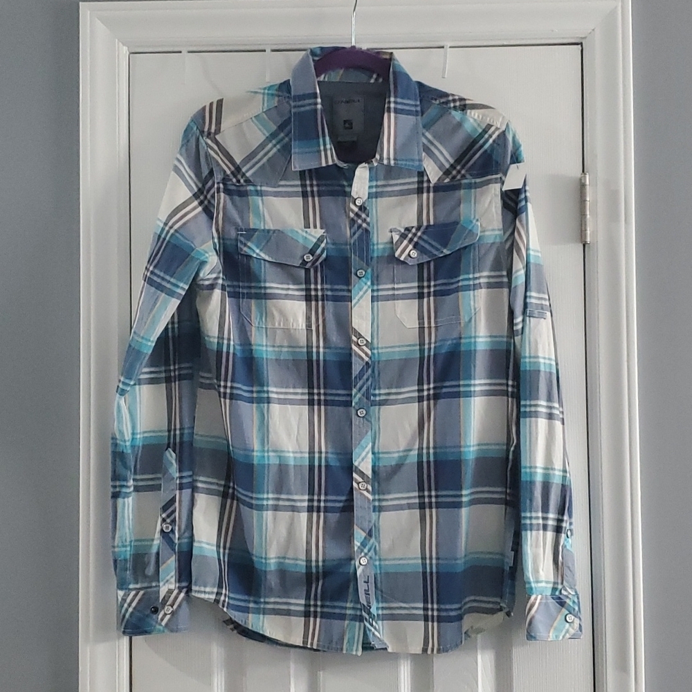 O'Reilly button (snaps) down size Medium